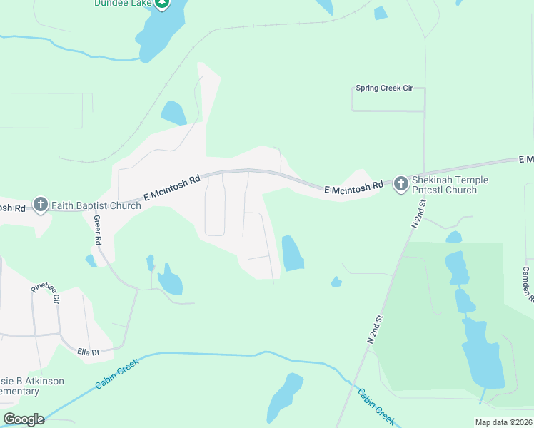 map of restaurants, bars, coffee shops, grocery stores, and more near 106 Little Big Horn Road in Griffin