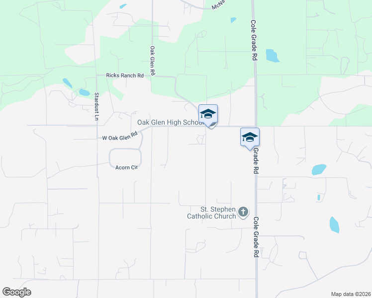 map of restaurants, bars, coffee shops, grocery stores, and more near 31330 Oak Glen Lane in Valley Center