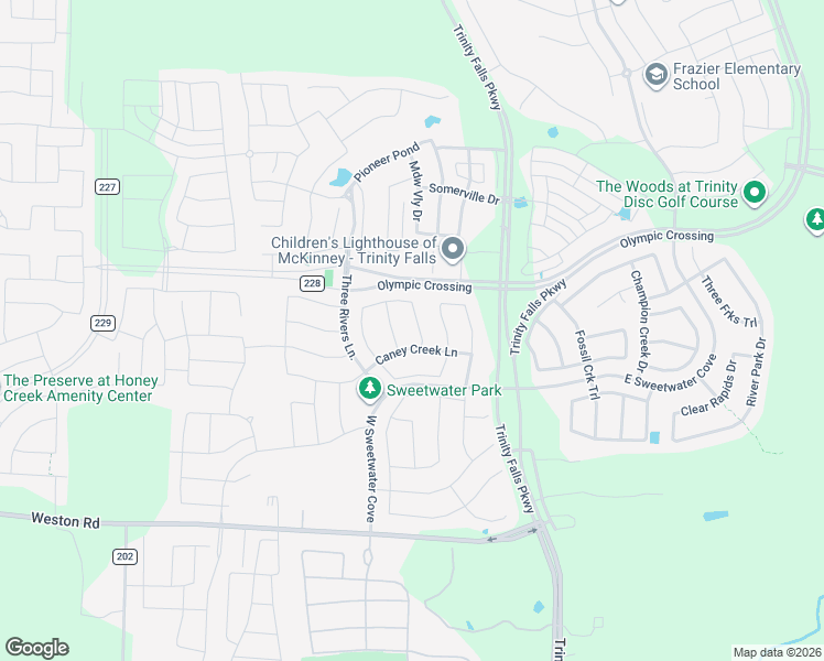 map of restaurants, bars, coffee shops, grocery stores, and more near 7808 Lavaca River Drive in McKinney