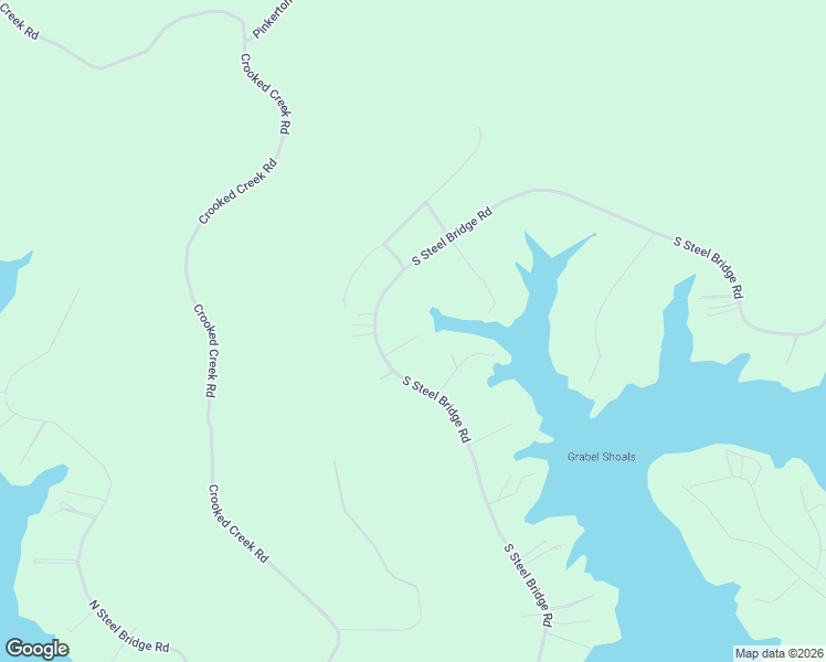 map of restaurants, bars, coffee shops, grocery stores, and more near 524 South Steel Bridge Road in Eatonton