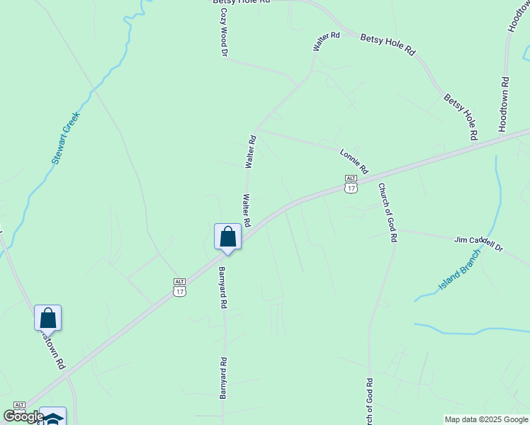 map of restaurants, bars, coffee shops, grocery stores, and more near 2264 U.S. 17 Alternate in Bonneau