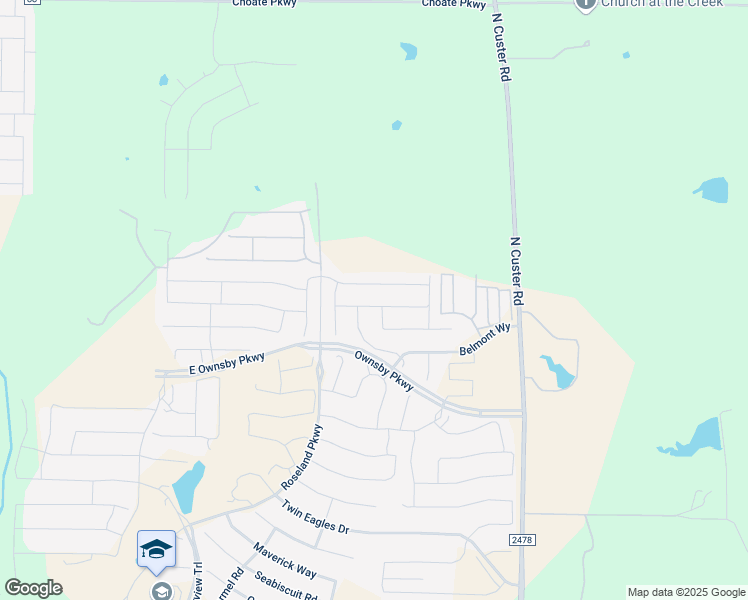 map of restaurants, bars, coffee shops, grocery stores, and more near 3002 Seattle Slew Drive in Celina