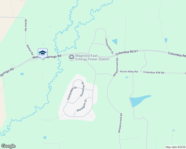 map of restaurants, bars, coffee shops, grocery stores, and more near 10 Chinquepin Drive in Magnolia