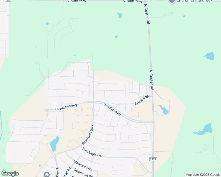 map of restaurants, bars, coffee shops, grocery stores, and more near 3002 Seattle Slew Drive in Celina