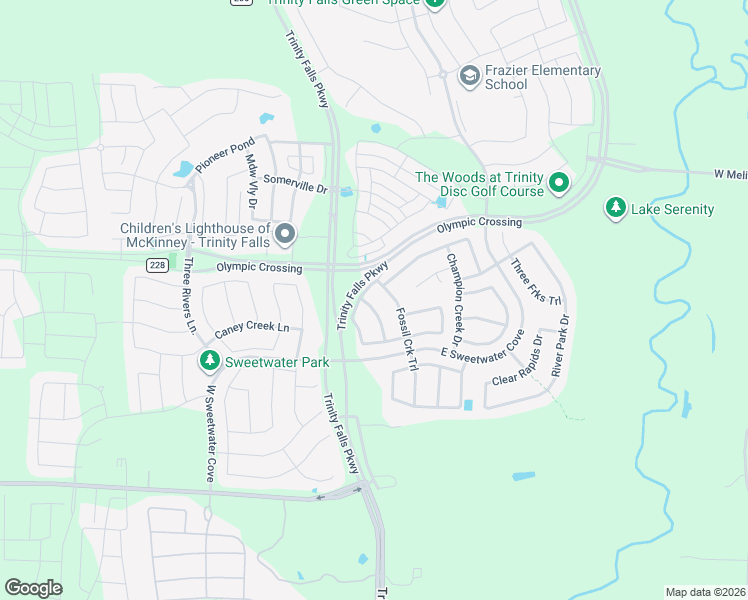 map of restaurants, bars, coffee shops, grocery stores, and more near 7908 Lewisville Lane in McKinney