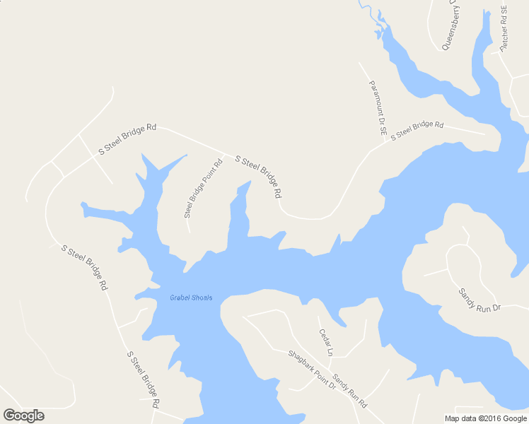 map of restaurants, bars, coffee shops, grocery stores, and more near 764 South Steel Bridge Road in Eatonton