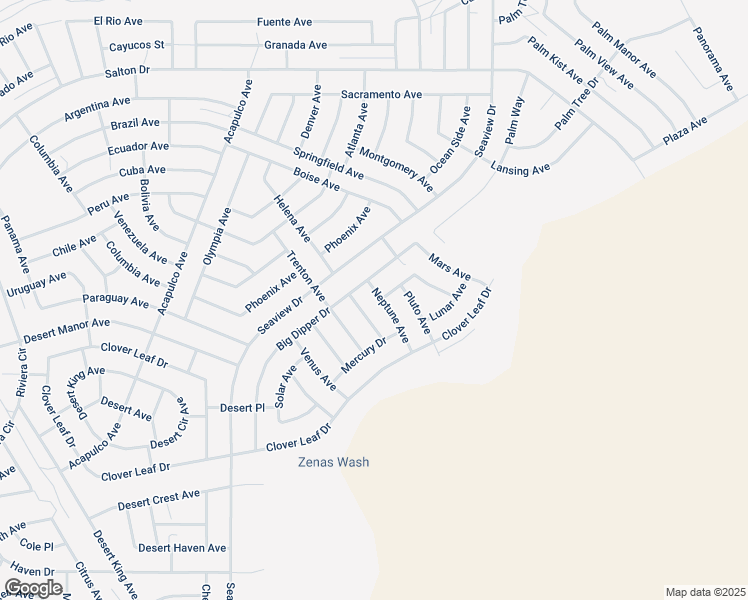 map of restaurants, bars, coffee shops, grocery stores, and more near 2107 Neptune Avenue in Thermal