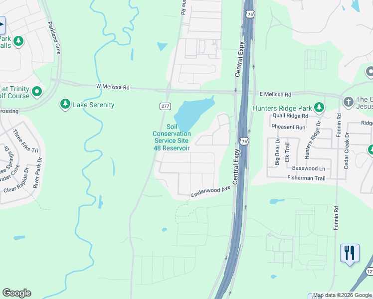 map of restaurants, bars, coffee shops, grocery stores, and more near 222 Miramar Avenue in Melissa