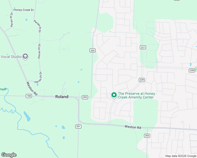 map of restaurants, bars, coffee shops, grocery stores, and more near County Road 227 in McKinney