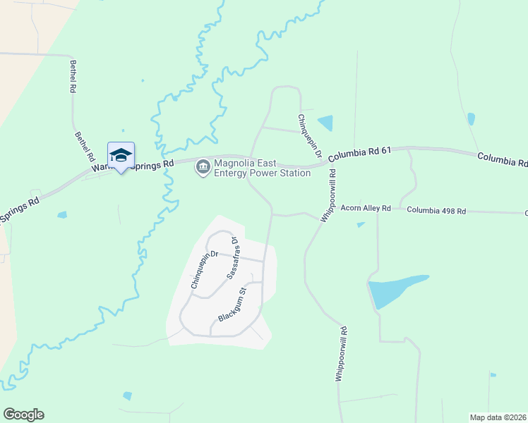 map of restaurants, bars, coffee shops, grocery stores, and more near 10 Chinquepin Drive in Magnolia
