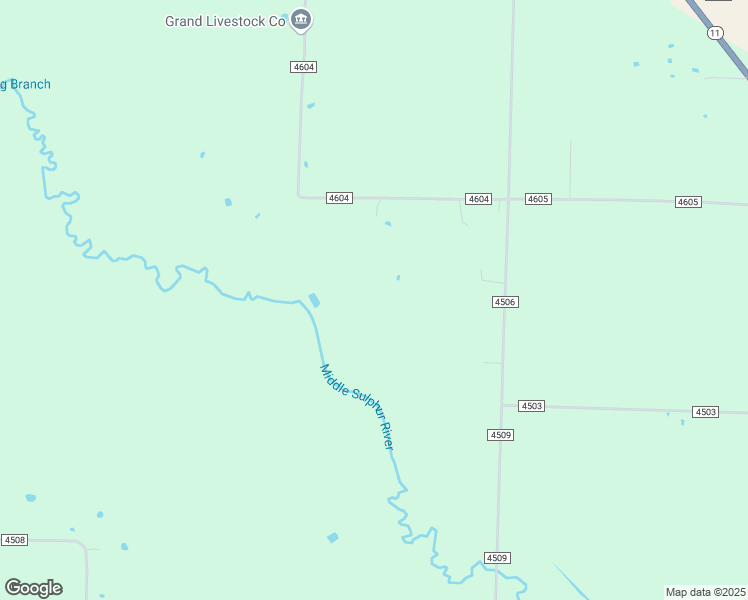 map of restaurants, bars, coffee shops, grocery stores, and more near County Road 4604 in Commerce