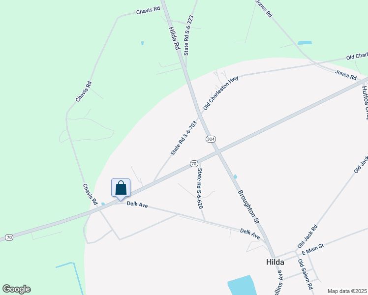 map of restaurants, bars, coffee shops, grocery stores, and more near 242 State Road S-6-703 in Barnwell
