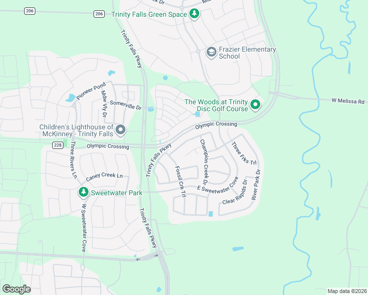 map of restaurants, bars, coffee shops, grocery stores, and more near 400 Lake Livingston Trail in McKinney