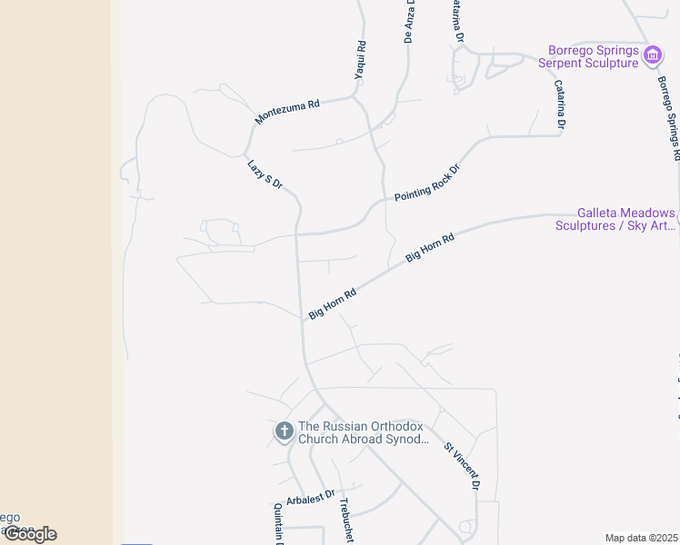 map of restaurants, bars, coffee shops, grocery stores, and more near 347 Wheel Hub Place in Borrego Springs