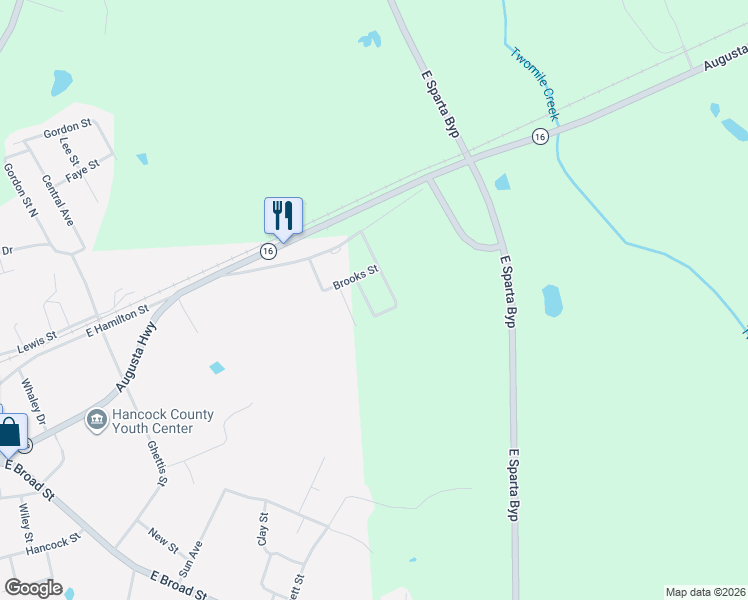 map of restaurants, bars, coffee shops, grocery stores, and more near 298 Martin Luther King Junior Street in Sparta