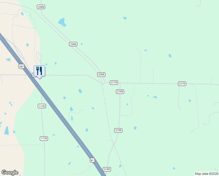 map of restaurants, bars, coffee shops, grocery stores, and more near 1161 County Road 2175 in Decatur