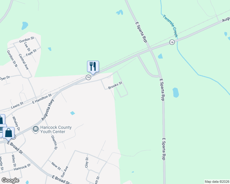 map of restaurants, bars, coffee shops, grocery stores, and more near 298 Martin Luther King Junior Street in Sparta