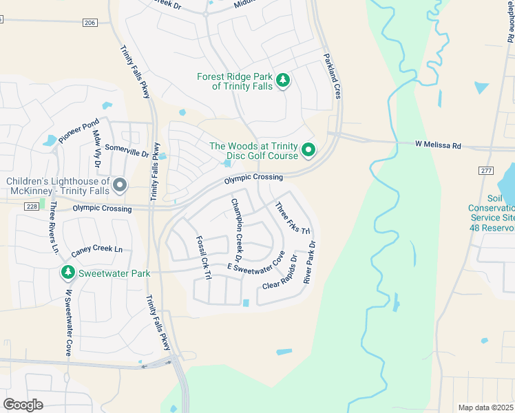 map of restaurants, bars, coffee shops, grocery stores, and more near 8000 Deep Water Cove in McKinney