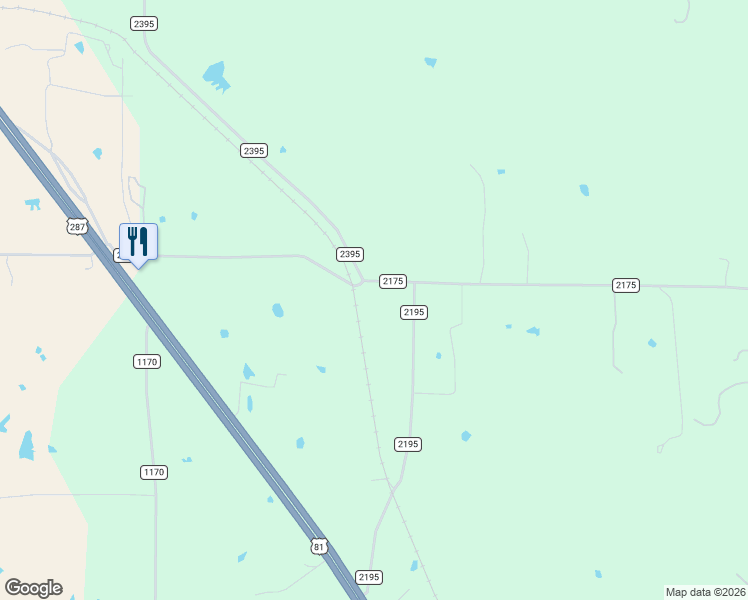 map of restaurants, bars, coffee shops, grocery stores, and more near 1161 County Road 2175 in Decatur