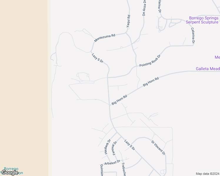 map of restaurants, bars, coffee shops, grocery stores, and more near 1725 Lazy S Drive in Borrego Springs