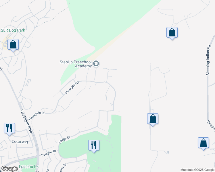 map of restaurants, bars, coffee shops, grocery stores, and more near 2101 Timneh Court in Oceanside