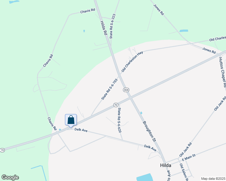 map of restaurants, bars, coffee shops, grocery stores, and more near 242 State Road S-6-703 in Barnwell