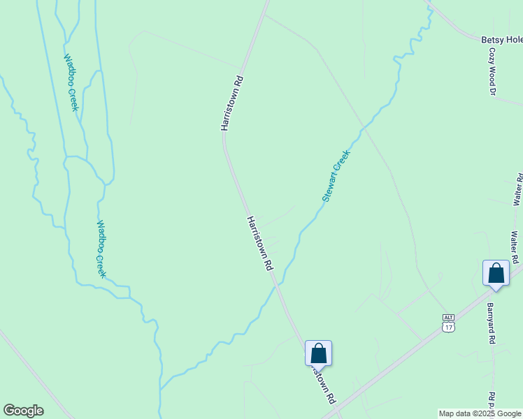 map of restaurants, bars, coffee shops, grocery stores, and more near 1158 Harristown Road in Bonneau