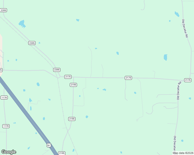 map of restaurants, bars, coffee shops, grocery stores, and more near 1161 County Road 2175 in Decatur