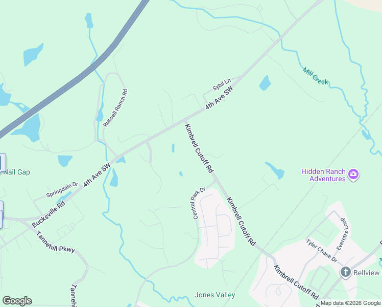 map of restaurants, bars, coffee shops, grocery stores, and more near 7854 Kimbrell Cutoff Road in McCalla