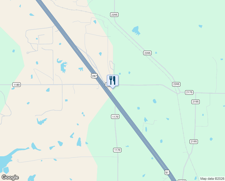 map of restaurants, bars, coffee shops, grocery stores, and more near 1350 County Road 2175 in Decatur