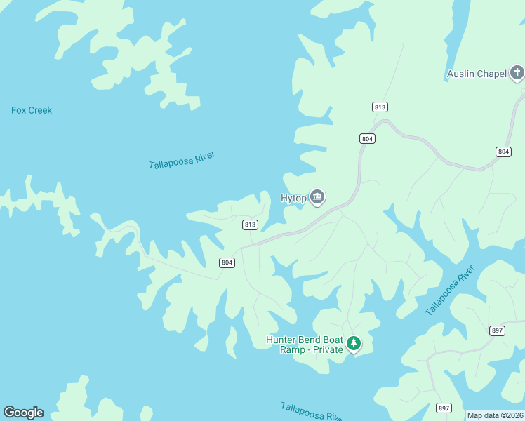 map of restaurants, bars, coffee shops, grocery stores, and more near 72 Eubanks Point Road in Wedowee