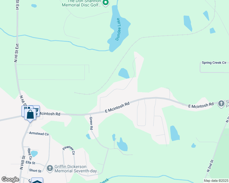map of restaurants, bars, coffee shops, grocery stores, and more near in Griffin
