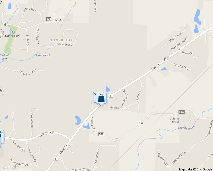 map of restaurants, bars, coffee shops, grocery stores, and more near Huntley Apartment Drive in Pelham