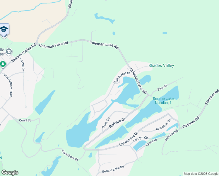 map of restaurants, bars, coffee shops, grocery stores, and more near 5832 High Forest Drive in McCalla