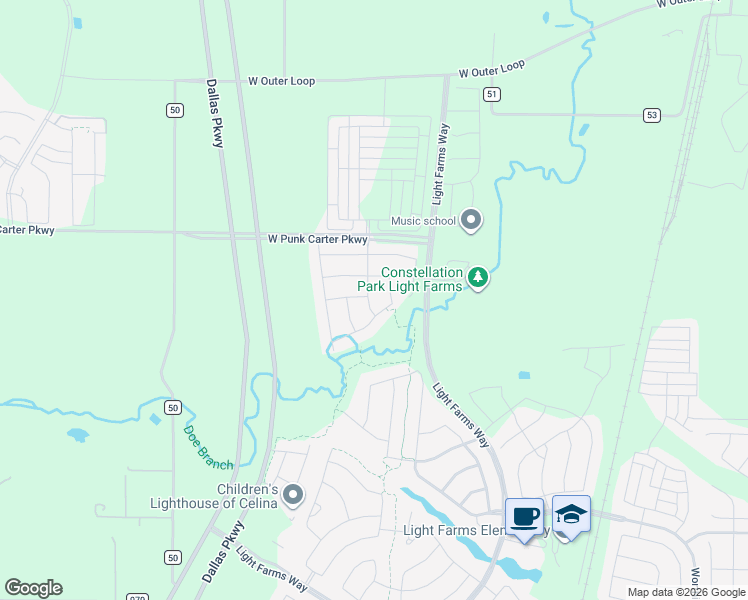 map of restaurants, bars, coffee shops, grocery stores, and more near 3104 Culver Avenue in Celina