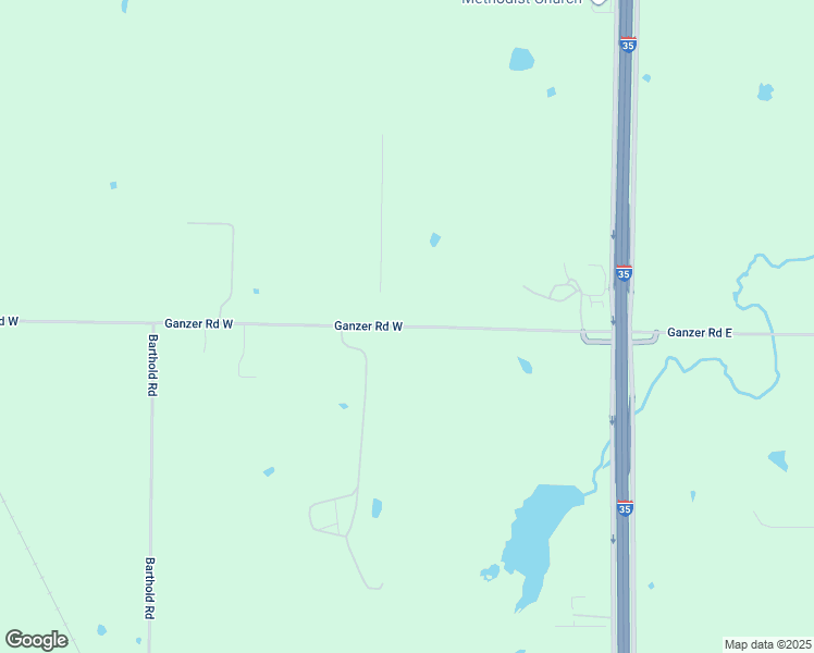 map of restaurants, bars, coffee shops, grocery stores, and more near Ganzer Road West in Denton