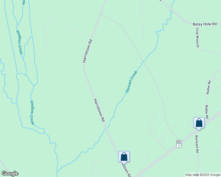 map of restaurants, bars, coffee shops, grocery stores, and more near 1158 Harristown Road in Bonneau