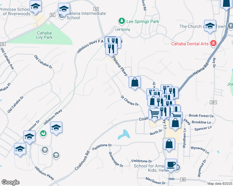 map of restaurants, bars, coffee shops, grocery stores, and more near 917 Jackson Circle in Helena