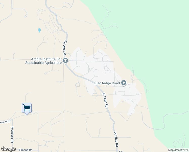 map of restaurants, bars, coffee shops, grocery stores, and more near 9960 West Lilac Road in Escondido