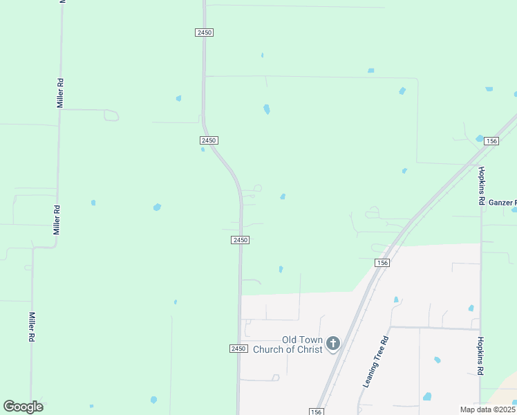 map of restaurants, bars, coffee shops, grocery stores, and more near 4700 Farm to Market Road 2450 in Krum