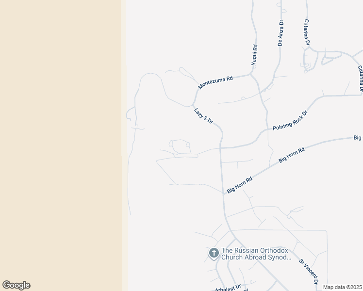 map of restaurants, bars, coffee shops, grocery stores, and more near 202 Pointing Rock Drive in Borrego Springs