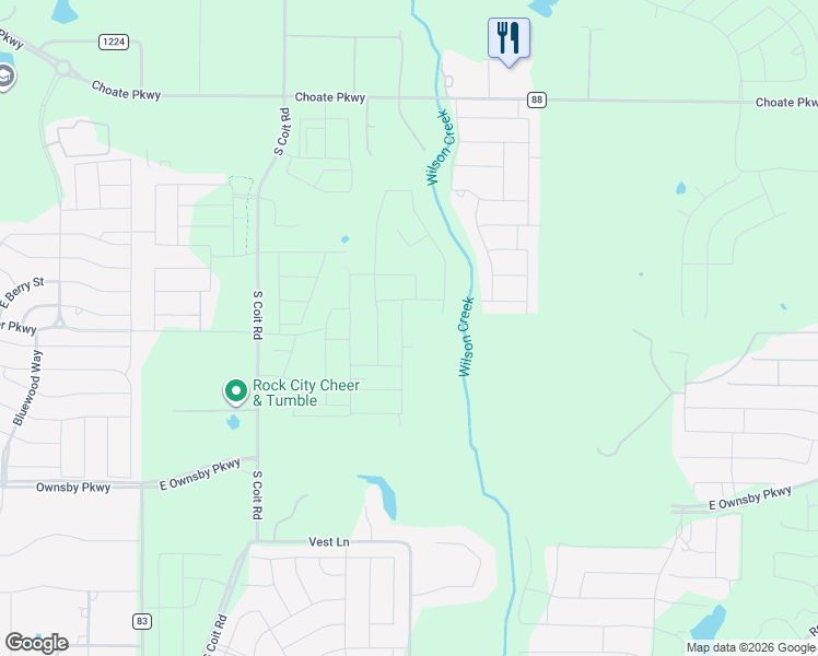 map of restaurants, bars, coffee shops, grocery stores, and more near 4654 County Road 86 in Celina