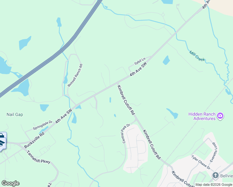 map of restaurants, bars, coffee shops, grocery stores, and more near 7854 Kimbrell Cutoff Road in McCalla