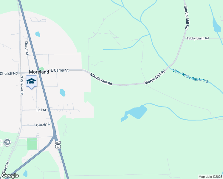 map of restaurants, bars, coffee shops, grocery stores, and more near 421 Martin Mill Road in Moreland
