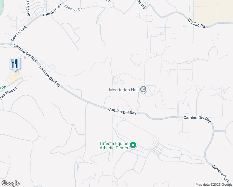 map of restaurants, bars, coffee shops, grocery stores, and more near 31608 Wrightwood Road in Bonsall