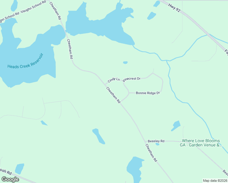 map of restaurants, bars, coffee shops, grocery stores, and more near 826 Cheatham Road in Griffin