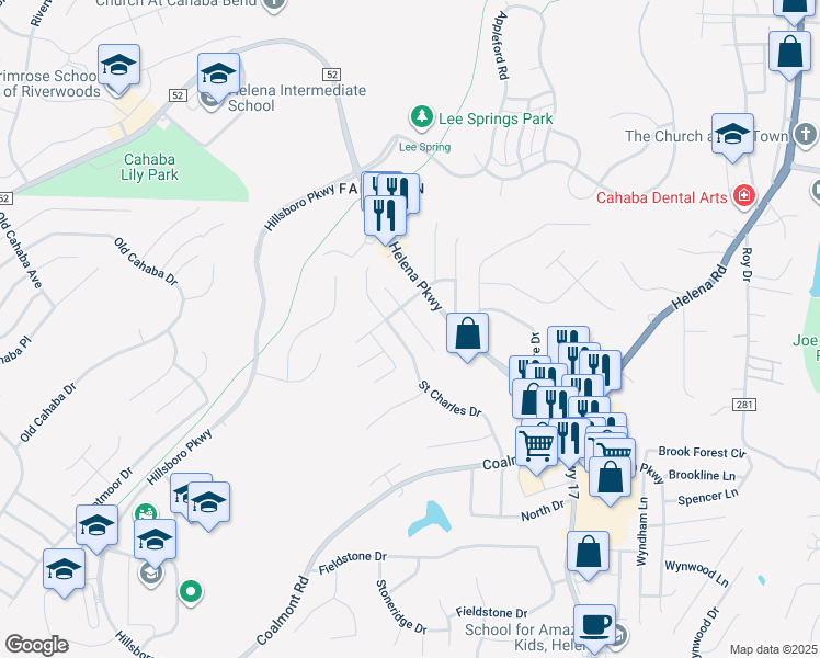 map of restaurants, bars, coffee shops, grocery stores, and more near 516 Baronne Street in Helena