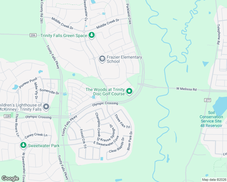 map of restaurants, bars, coffee shops, grocery stores, and more near 812 Winter Creek Drive in McKinney