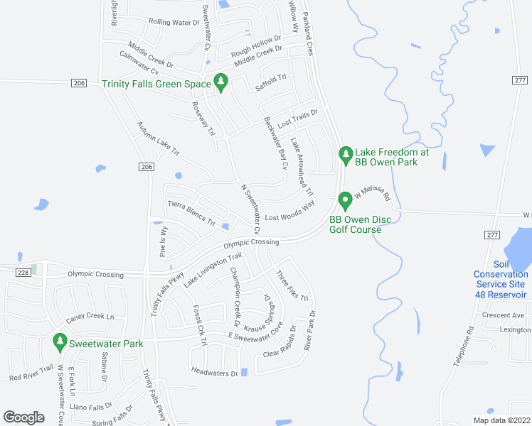 map of restaurants, bars, coffee shops, grocery stores, and more near 701 Lost Woods Way in McKinney