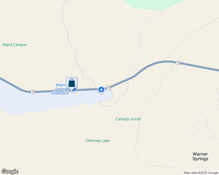 map of restaurants, bars, coffee shops, grocery stores, and more near California 79 in Warner Springs